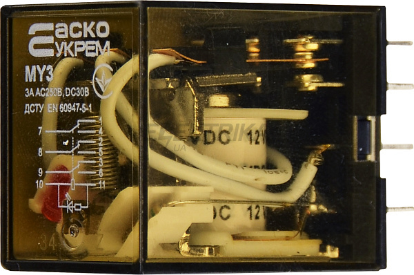 Реле проміжне АСКО-УКРЕМ МY3 (DC 12 V) (A0090010024)