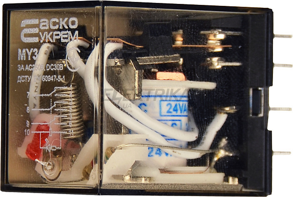 Реле проміжне АСКО-УКРЕМ МY3 (AC 24 V) (A0090010008)