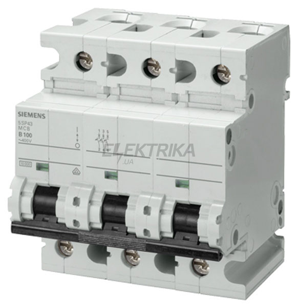 АВТОМАТ ЗАХИСТУ SIEMENS 400V 6KA, 3-ПОЛ., C, 125A
