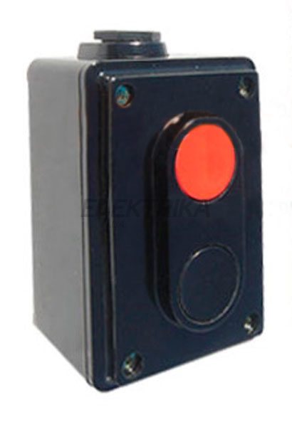 Пост кнопковий ПК722-2, 10A, 230/400B (1 червона, 1 чорна)