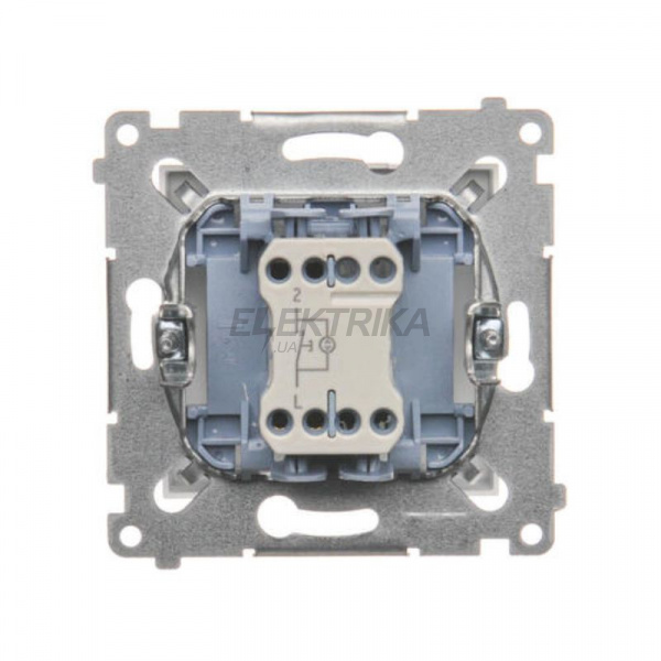 Кнопка одинарна Simon 54 з підсвічуванням, коричневий (DP1L.01/46)