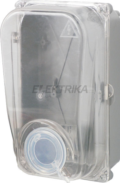 Шафа e.mbox.stand.plastic.n.f1.прозр. під однофазний лічильник, навісний, прозорий, з комплектом металовиробів
