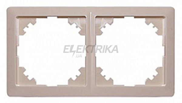 Рамка e.lux.10044L.2.fr.ivory 2-місна, "слонова кістка"