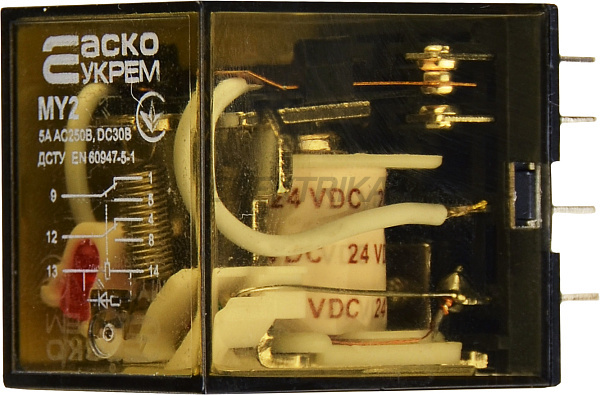 Реле проміжне АСКО-УКРЕМ МY2 (DC 24 V) (A0090010013)