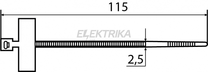 Хомут кабельний маркувальний АСКО-УКРЕМ CHS-110MKT (100 шт.) (A0150090029)
