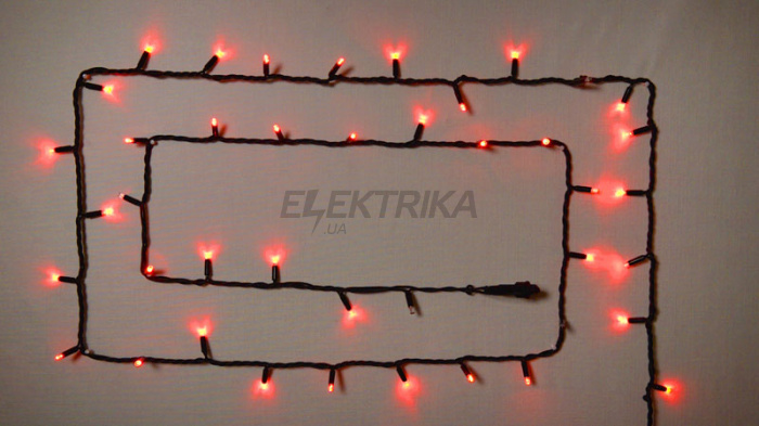 Гірлянда зовнішня DELUX STRING 100LED 10m (2*5m) червоний/чорний IP44 EN (90016601)