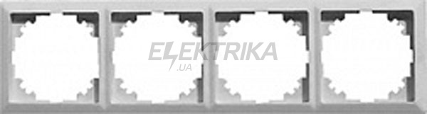 Рамка e.lux.10084L.4.fr.ivory 4-місна, "алюміній"