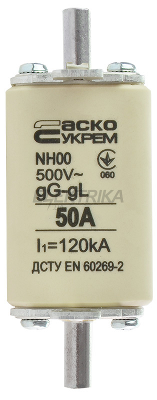 Запобіжник ножовий плавкий АСКО-УКРЕМ NH00 50A gG (A0050010012)