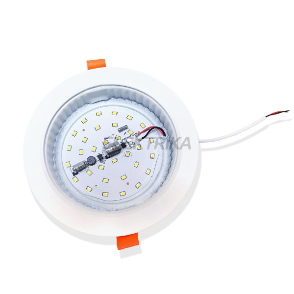 Світильник точковий врізний EVROLIGHT 12Вт коло PLAIN-12R 6400К