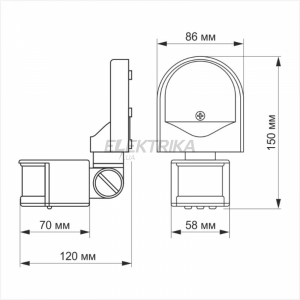 Датчик руху та освітленості VIDEX VL-SPW02W 1200W інфрачервоний (VL-SPW02W)