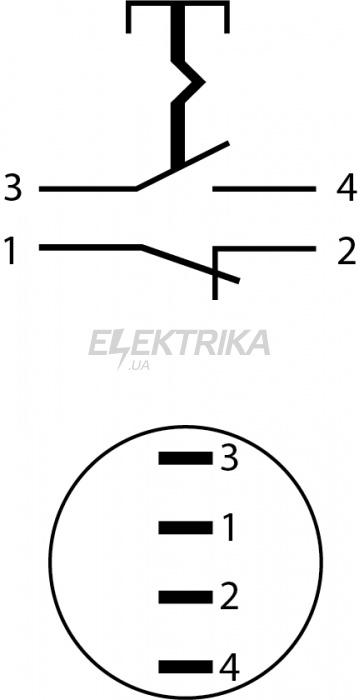Кнопка металева АСКО-УКРЕМ TYJ 22-321 1NO+1NC з фіксацією (A0140010127)