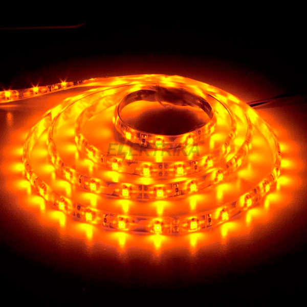 Стрічка світлодіодна LS603/ SANAN LED-RL 60SMD/m 4.8W/m 12V 5m-8-0.22mm жовтий