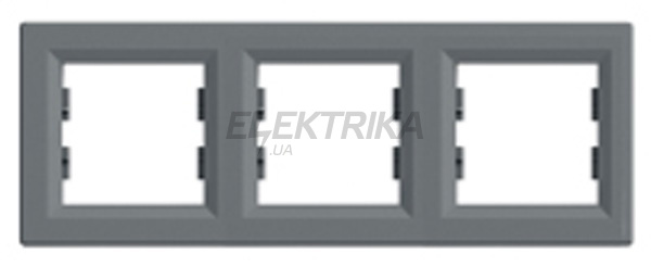 Рамка горизонтальна 3 пости Schneider Electric Asfora сталь (EPH5800362)
