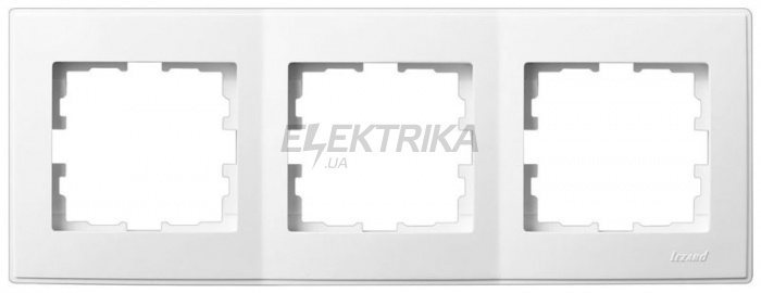 Рамка 3 поста горизонтальна Lezard Lesya б/в білий (705-0200-148)