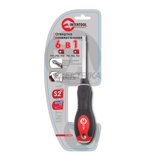 Викрутка хрестова 6 в 1 PH1, PH2, PH3, PZ1, PZ2, PZ3