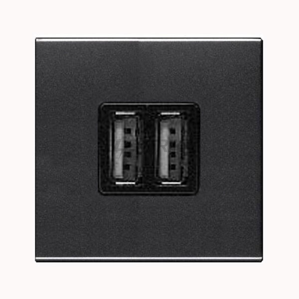 Розетка USB, 1.5А 2 мод. Zenit N2285 AN, антрацит