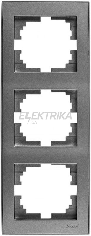 Рамка вертикальна Lezard Rain антрацит (703-4242-153)