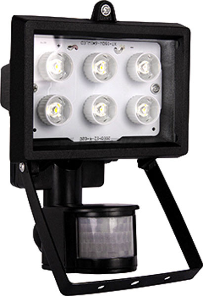 Прожектор світлодіодний з датчиком руху e.light.LED.sensor.150.6.6.2700.black 6Вт чорний