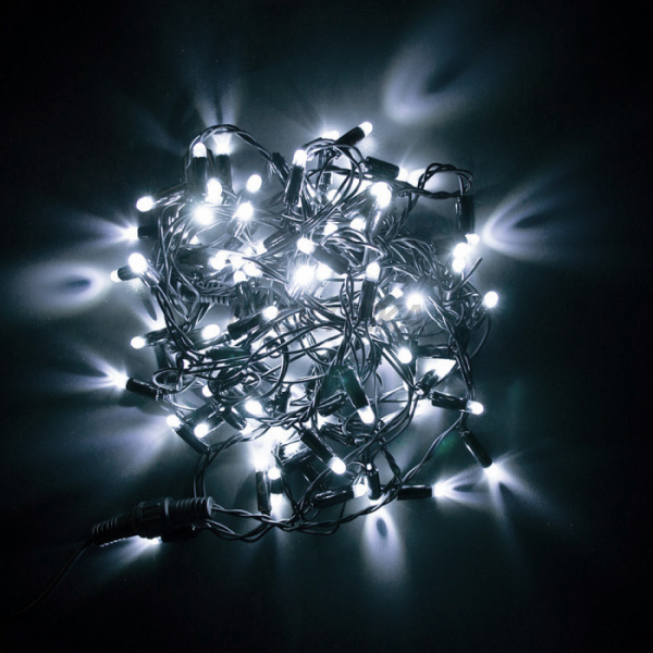 Гірлянда вулична STARLIGHT бахрома білий 75LED IP44 чорний 2x0,7м (000057269)