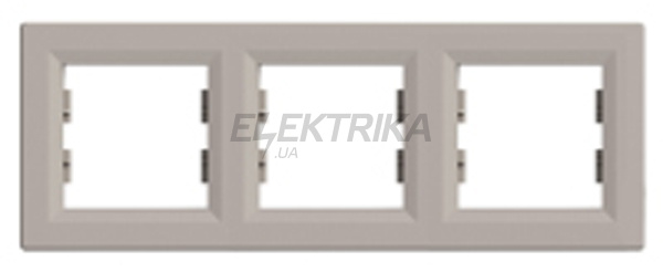Рамка горизонтальна 3 пости Schneider Electric Asfora бронза (EPH5800369)