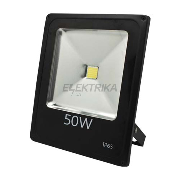 LL-839 1LED 50W білий 6400K 230V (285*235*57mm) Чорний IP 65