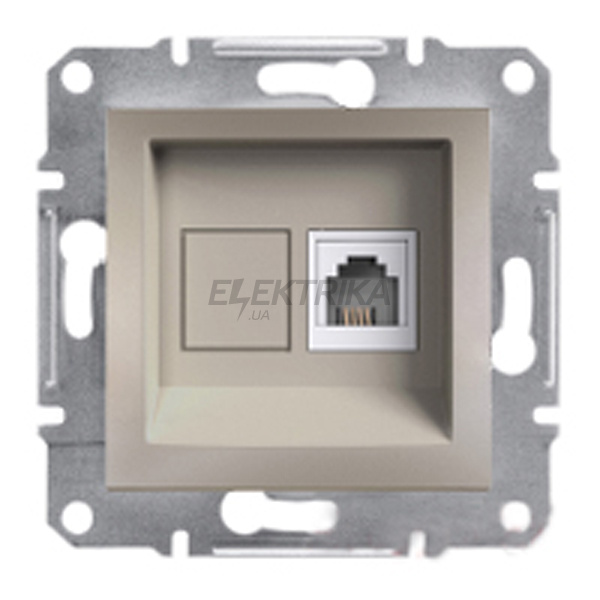 Розетка телефонна RJ11 Schneider Electric Asfora бронза (EPH4100169)