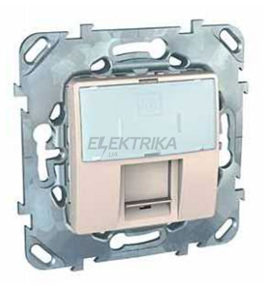 Розетка Unica RJ-45 2-х модульна, слонова кістка