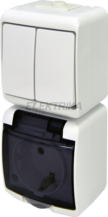 Вимикач з розеткою ETI VRHP-2SD 004668028