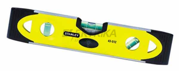 Рівень Torpedo Shockproof із пластмасовим корпусом та алюмінієвою робочою поверхнею