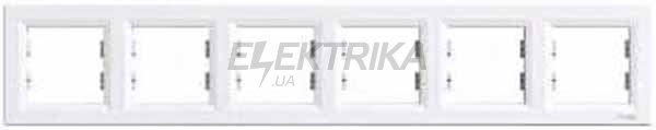 Рамка 6 постів Schneider Electric Asfora горизонтальна біла (EPH5800621)