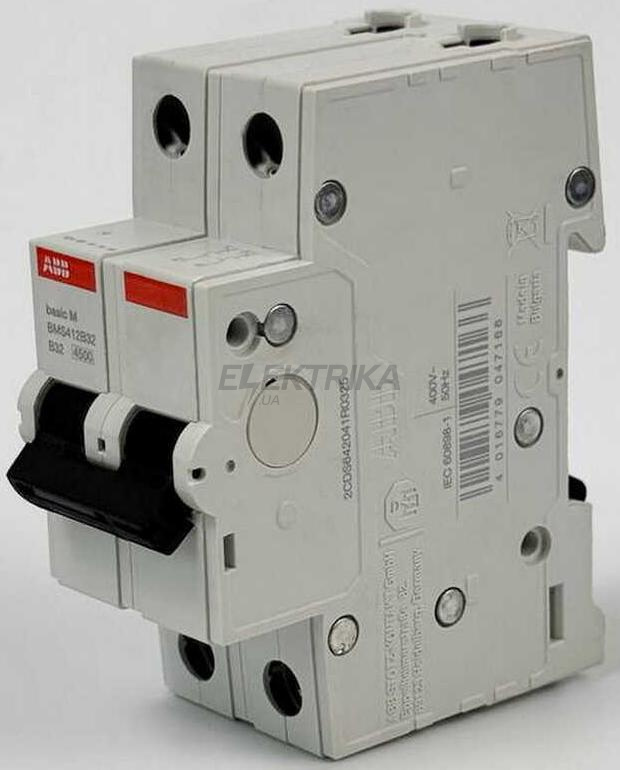 Автоматичний вимикач ABB basic M 2P B32 (2CDS642041R0325)