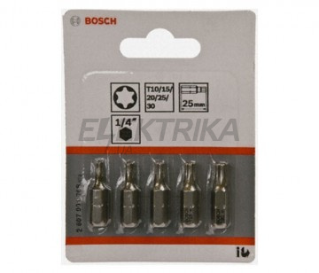 Набір із 5 насадок-біт Extra Hart (Torx®) T 10; T 15; T 20; T 25; T 30; 25 мм