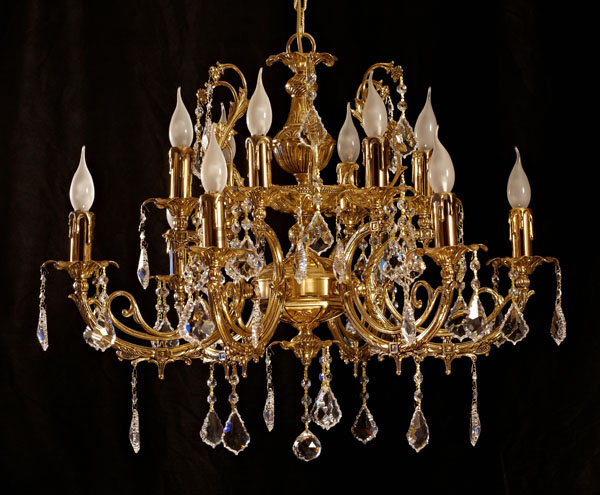 Люстра H75 D75 E14 12*60W V 510/12 Leaf crystal