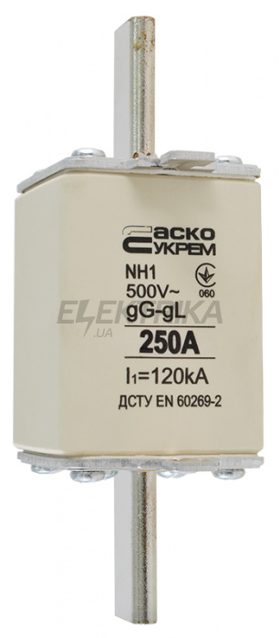 Запобіжник ножовий плавкий АСКО-УКРЕМ NH1 250A gG (A0050010032)