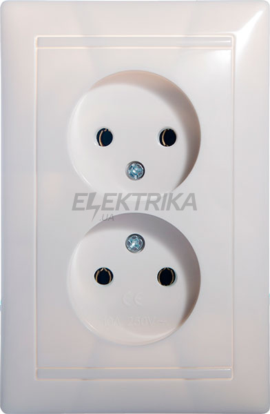 Розетка підвійна 2Р PB16/2-Fr-W