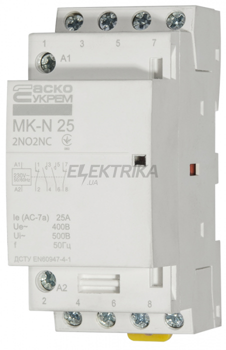 Контактор модульний АСКО-УКРЕМ MK-N 4P 25A 2NO2NC (A0040030030)