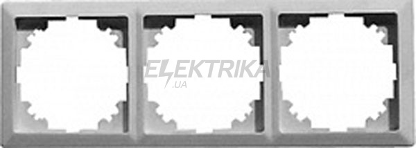 Рамка e.lux.10064L.3.fr.ivory 3-місна, "алюміній"