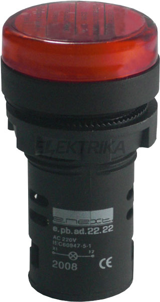 Індикатор e.pb.ad.stand.22.22.dsred, червоний