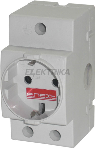 Розетка на DIN-рейку e.socket.pro.din.tms, 230 В, з з/к