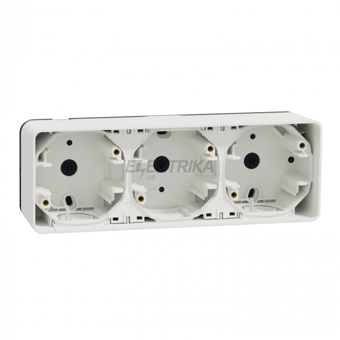 Короб для установки на поверхні Schneider Electric Mureva Styl - surface mounted box - 3 gangs horizontal-white MUR39913