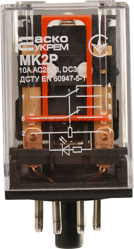 Реле проміжне АСКО-УКРЕМ МK2P (DC 24 V) (A0090010011)