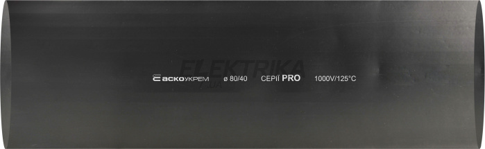 Термоусаджувальна трубка 80,0/40,0 шт. (1м) чорна серії PRO(A0150040626)
