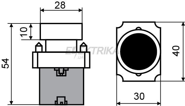 Кнопка "Старт" АСКО-УКРЕМ XB2-BA3351 чорний (A0140010064)