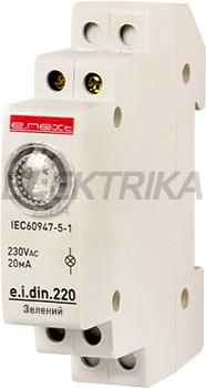 Індикатор на DIN-рейку eidin.220.green, зелений