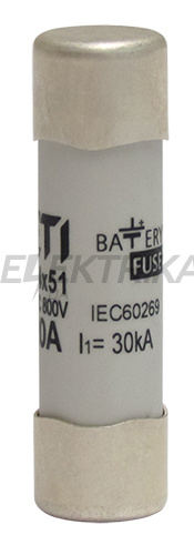 Плавка вставка запобіжник ETI CH14x51 bat 25A/800V DC 002637409
