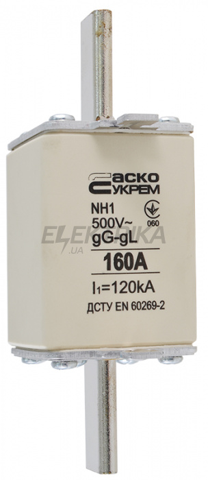 Запобіжник ножовий плавкий АСКО-УКРЕМ NH1 160A gG (A0050010030)