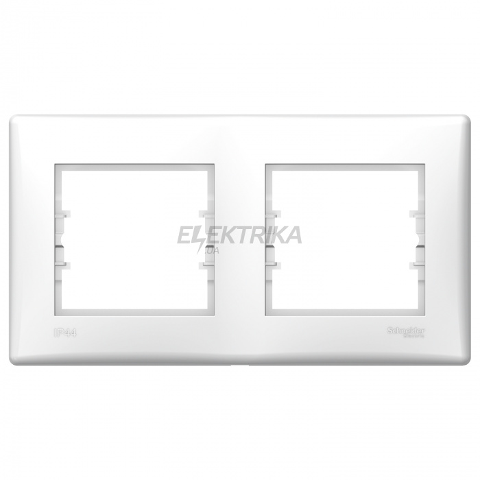 Рамка Schneider Electric Sedna 2-gang horizontal IP44 frame white SDN5810621