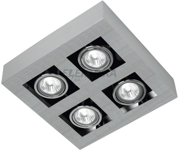 Світильник стельовий LOKE 89079 3LED 4x3 тертий алюміній/хром/чорний