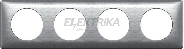 Рамка, програма Celiane, металік, 4 поста, алюміній