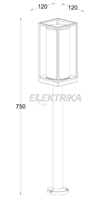 Світильник вуличний стовпчик середній LUTEC FLAIR 7288801012 Classic (51574)
